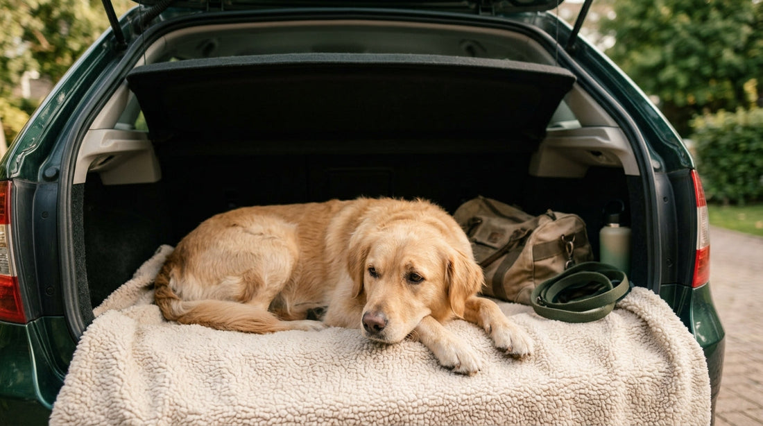 Hund entspannt beim Tierarztbesuch und im Auto